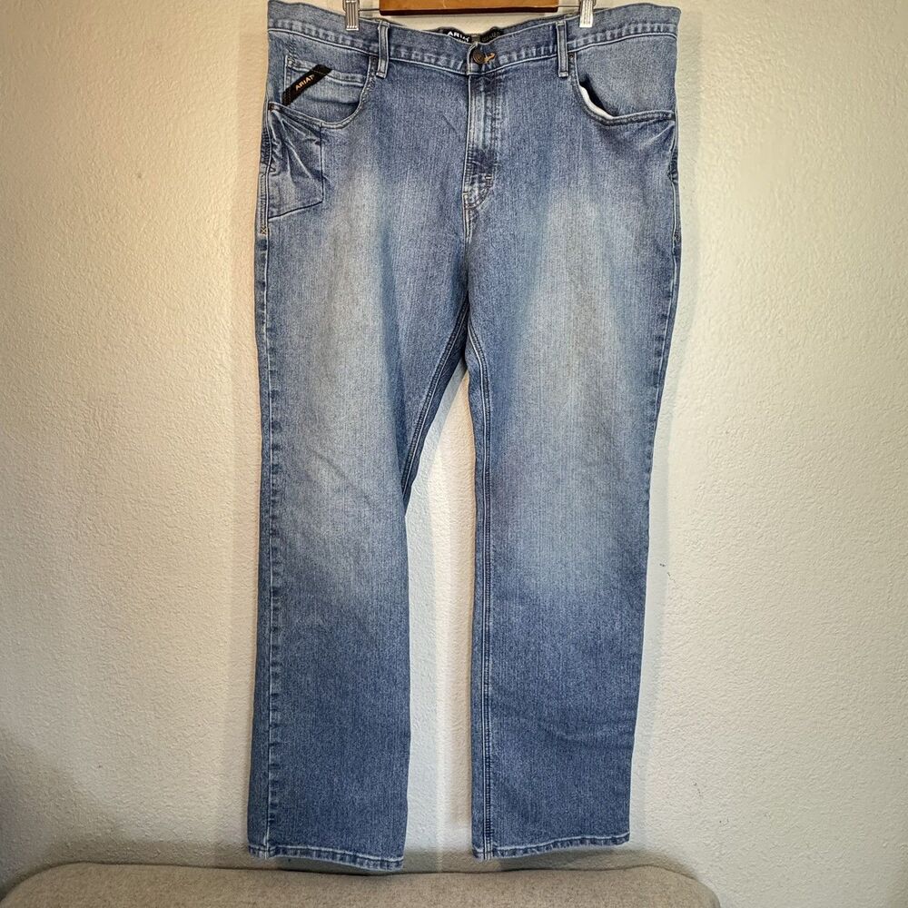 Ariat Rebar Jeans M4 Relaxed Boot Medium Wash Work Western Cowboy Men 42x34